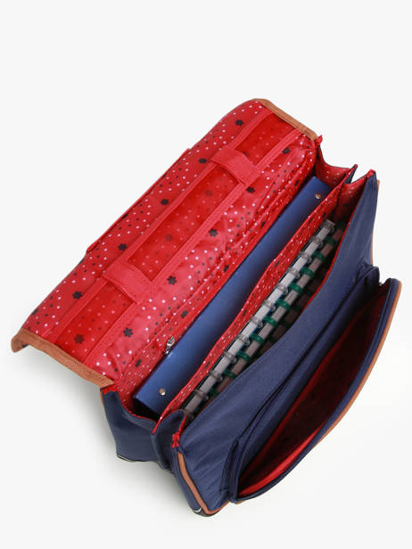 Boekentas 2 Compartimenten Snowball Blauw liberty 46338 ander zicht 3